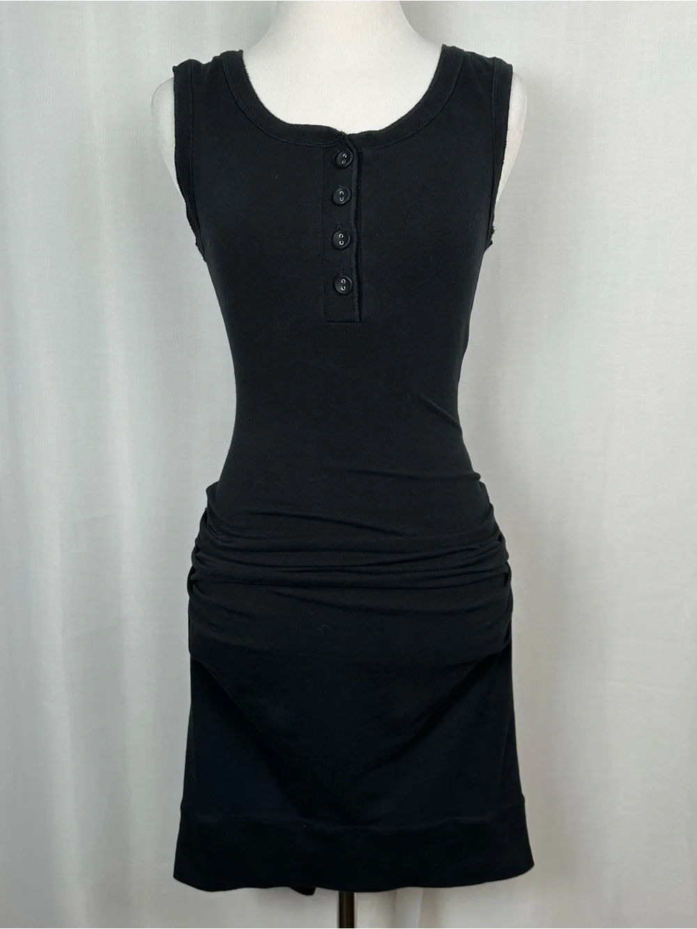Betsey Johnson Vintage Bustle Back Dress Black Size P Victorian Steampunk Gothic
